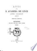 Atti della R. Accademia dei Lincei. Memorie della classe di scienze morali, storiche e filologiche
