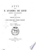 Atti della R. Accademia dei Lincei. Memorie della classe di scienze morali, storiche e filologiche