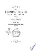 Atti della R. Accademia dei Lincei. Memorie della classe di scienze morali, storiche e filologiche