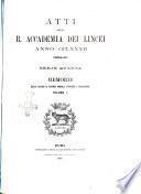 Atti della R. Accademia dei Lincei. Memorie della classe di scienze morali, storiche e filologiche