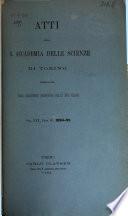 Atti della R. Accademia delle scienze di Torino