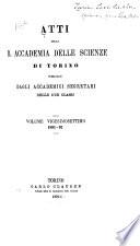 Atti della R. Accademia delle scienze di Torino