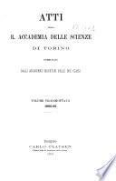 Atti della R. Accademia delle scienze di Torino