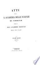 Atti della R. Accademia delle scienze di Torino