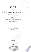 Atti della R. Accademia delle scienze di Torino