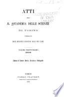 Atti della R. Accademia delle scienze di Torino