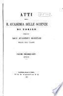 Atti della R. Accademia delle scienze di Torino