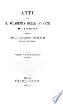 Atti della R. Accademia delle scienze di Torino