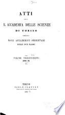 Atti della R. Accademia delle scienze di Torino