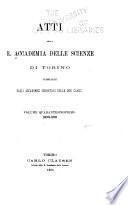 Atti della R. Accademia delle scienze di Torino