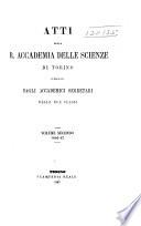 Atti della R. Accademia delle scienze di Torino