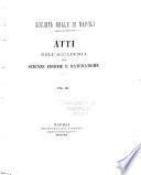 Atti della R. accademia delle scienze fisiche e matematiche