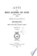 Atti della Reale Accademia dei Lincei. Rendiconti, classe di scienze fisiche, matematiche e naturali