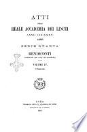 Atti della Reale Accademia dei Lincei. Rendiconti