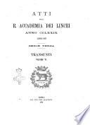 Atti della Reale Accademia dei Lincei. Transunti