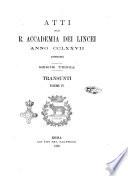 Atti della Reale Accademia dei Lincei. Transunti