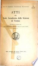 Atti della Reale accademia delle scienze di Torino