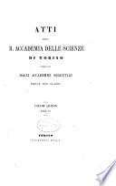 Atti della Reale Accademia delle scienze di Torino