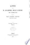 Atti della Reale Accademia delle scienze di Torino