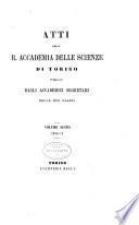 Atti della Reale Accademia delle scienze di Torino