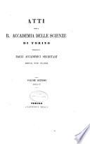 Atti della Reale Accademia delle scienze di Torino