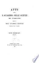 Atti della Reale Accademia delle scienze di Torino