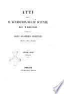Atti della Reale Accademia delle scienze di Torino pubblicati dagli accademici segretari delle due classi