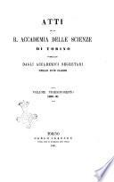 Atti della Reale Accademia delle scienze di Torino pubblicati dagli accademici segretari delle due classi