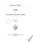 Atti della Reale Accademia delle scienze fisiche e matematiche