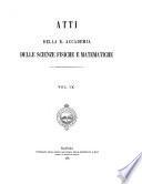 Atti della Reale accademia delle scienze fisiche e matematiche