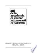 Atti della Reale Accademia di scienze, lettere e arti di Palermo
