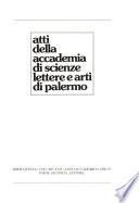 Atti della Reale Accademia di scienze, lettere e arti di Palermo