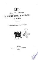 Atti della Reale Accademia di scienze morali e politiche di Napoli