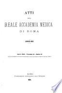 Atti della Reale accademia medica di Roma