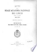 Atti della Reale Accademia Nazionale dei Lincei. Ser. 6., Memorie della classe di scienze morali, storiche e filologiche