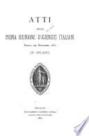 Atti della Riunione d'igienisti italiani