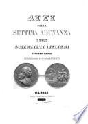 Atti della ... Riunione degli Scienziati Italiani