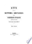 Atti della ... Riunione degli Scienziati Italiani