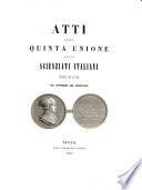Atti della ... Riunione degli Scienziati Italiani