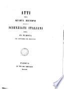 Atti della ... riunione degli scienziati Italiani
