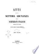 Atti della ... Riunione degli scienziati italiani tenuta in ...