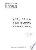 Atti della ... Riunione scientifica