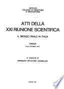 Atti della riunione scientifica