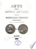 Atti della settima adunanza degli scienziati italiani tenuta in Napoli dal 20 di settembre a' 5 di ottobre del 1845