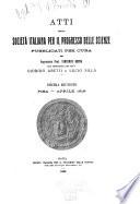 Atti della Societ'a italiana per il progresso delle scienze