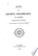 Atti della Società Colombaria di Firenze dall'anno ... al ...
