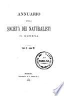 Atti della Società dei naturalisti e matematici di Modena