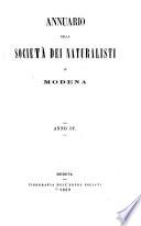Atti della Società dei naturalisti e matematici di Modena