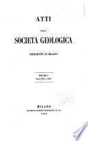 Atti della Società geologica residente in Milano