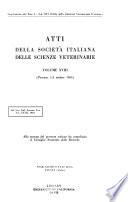 Atti della Società Italiana delle Scienze Veterinarie